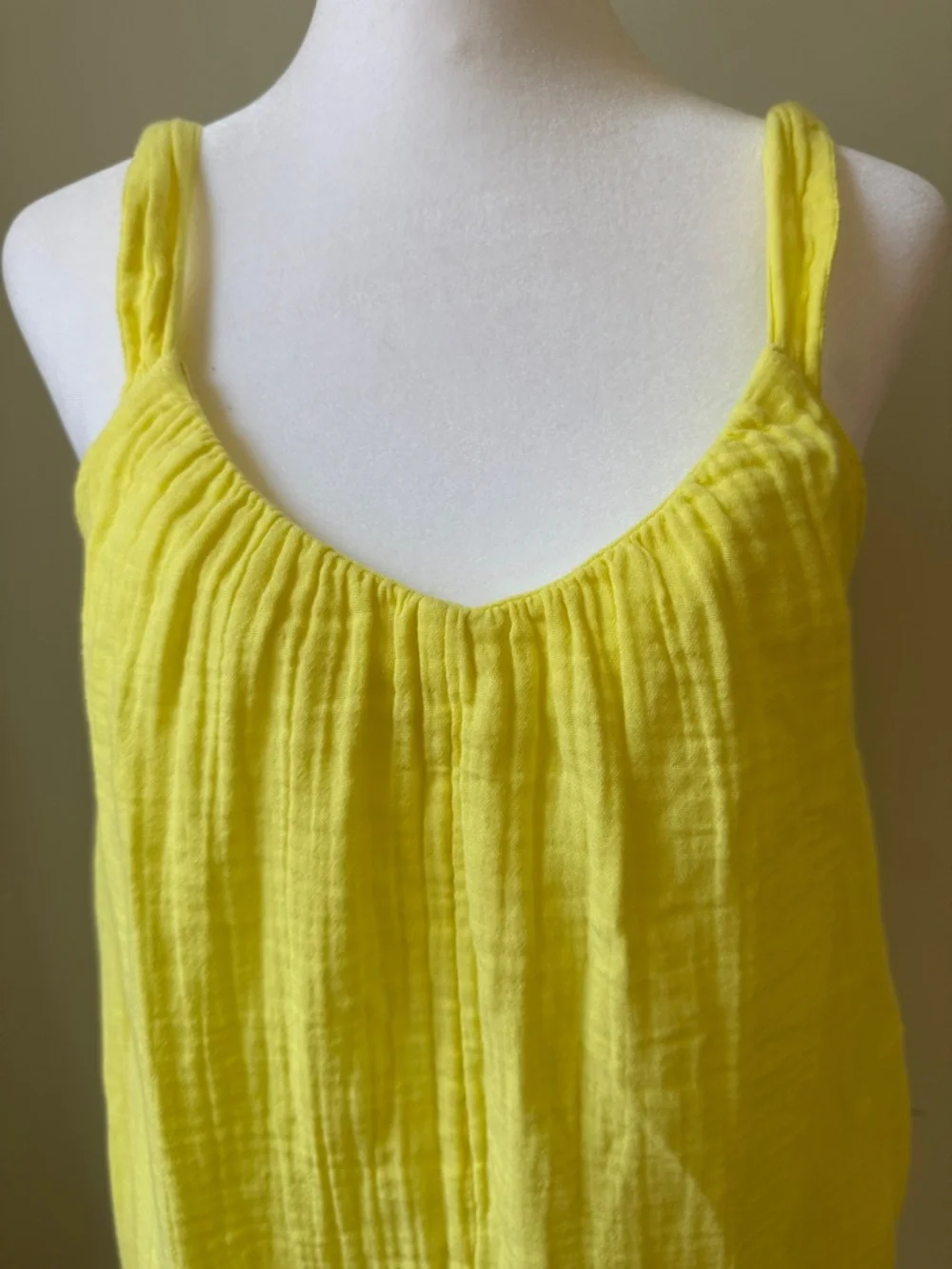 Old Navy Beach Dress Women’s Yellow Lightweight Size Small Back Tie - Picture 4 of 9